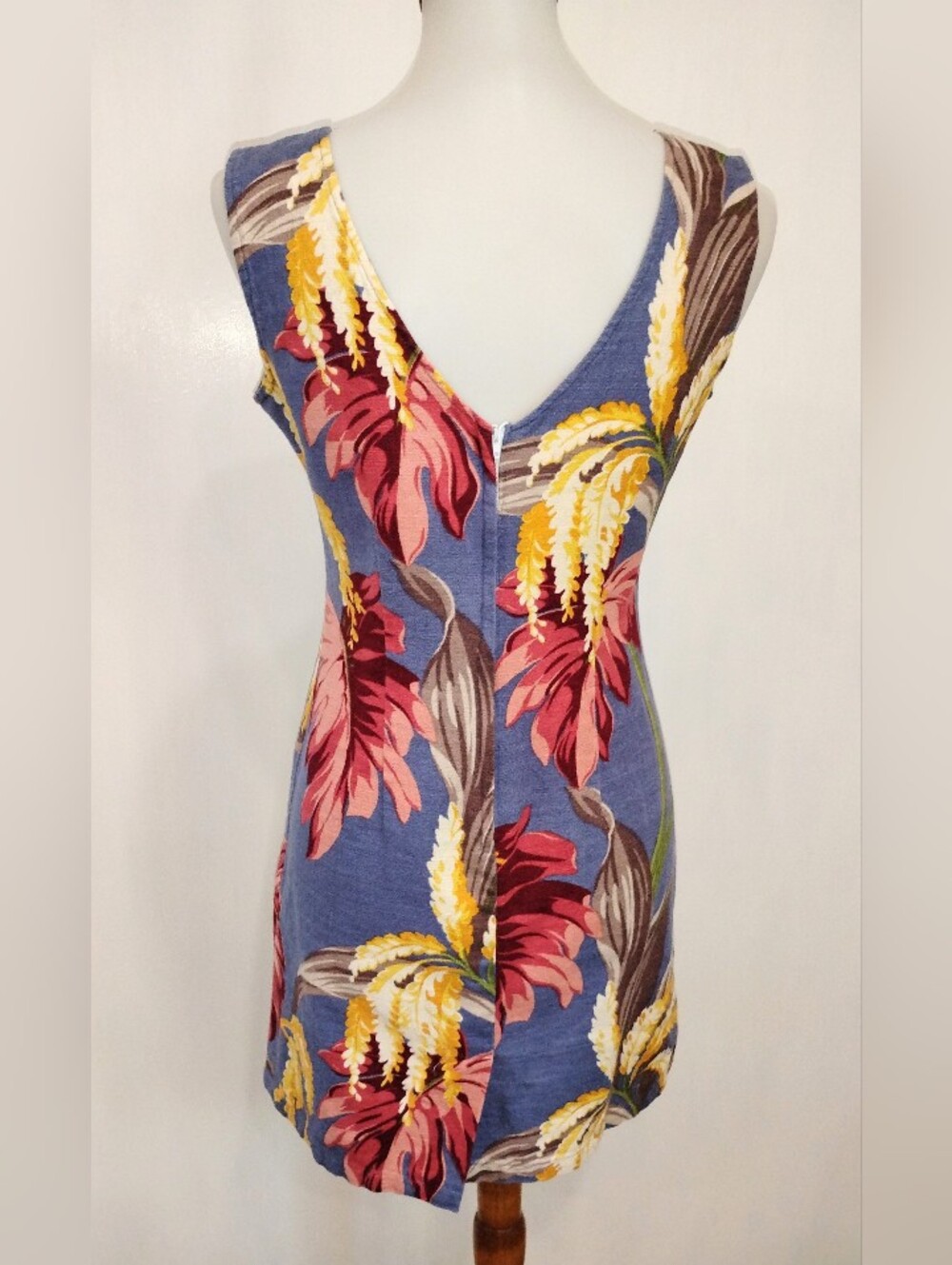 HAWAIIAN BARK CLOTH SUMMER DRESS - Picture 2 of 7